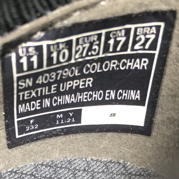 Skechers Sport Street Fame Slip On Sneakers Kids Size 11 EUR 27.5 Gray Knit - Picture 8 of 9